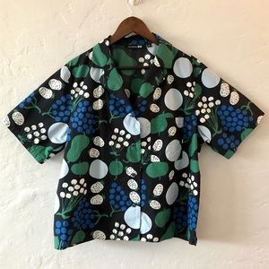 Uniqlo Marimekko short Sleeve Button Up shirt Size XL